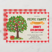 Invitation d'anniversaire du pommier (Devant / Derrière)