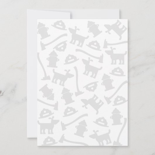 Invitation d'anniversaire du pompier (Dos)