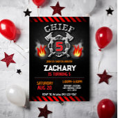 Invitation d'anniversaire du pompier