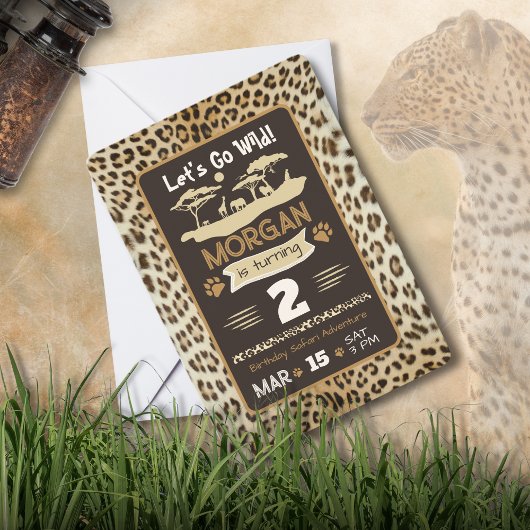 Invitation d'anniversaire du poster de animal Leop