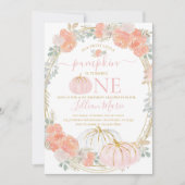 Invitation d'anniversaire du premier Citrouille ro (Devant)