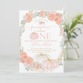 Invitation d'anniversaire du premier Citrouille ro (Debout devant)