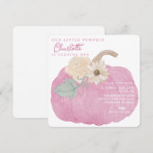 Invitation d'anniversaire du premier Citrouille ro (Devant / Derrière)