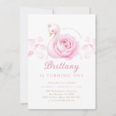 Invitation d'anniversaire du premier floral de cyg (Devant)