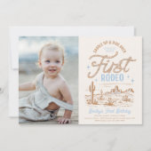 Invitation d'anniversaire du premier rodéo du garç (Devant)