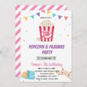 Invitation d'anniversaire du pyjama de maïs (Devant / Derrière)