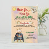 Invitation d'anniversaire du roi de la Renaissance (Debout devant)