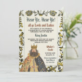 Invitation d'anniversaire du roi de la Renaissance (Debout devant)