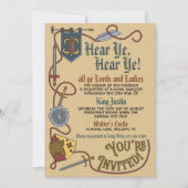 Invitation d'anniversaire du roi de la Renaissance (Devant)