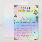 Invitation d'anniversaire du roi royal coloré (Devant / Derrière)