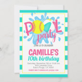 Invitation d'anniversaire du softball Pool (Devant)