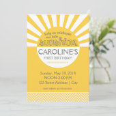 Invitation d'anniversaire du soleil (Debout devant)