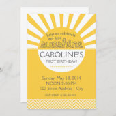 Invitation d'anniversaire du soleil (Devant / Derrière)