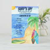 Invitation d'anniversaire du surf (Debout devant)