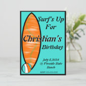 Invitation d'anniversaire du Surfin (Debout devant)