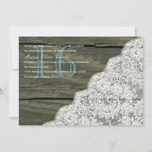 Invitation d'anniversaire du Sweet sixteen de dent (Devant)