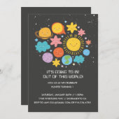 Invitation d'anniversaire du système solaire (Devant / Derrière)