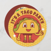 Invitation d'anniversaire du Taco Party (Devant / Derrière)