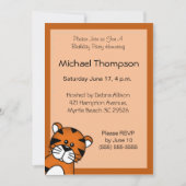 Invitation d'anniversaire du tigre (Devant)
