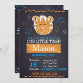 Invitation d'anniversaire du tigre (Devant / Derrière)