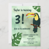 Invitation d'anniversaire du Toucan (Devant)