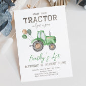 Invitation d'anniversaire du tracteur | Invitation