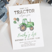 Invitation d'anniversaire du tracteur | Invitation