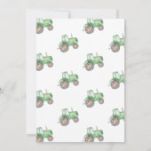 Invitation d'anniversaire du tracteur | Invitation (Dos)