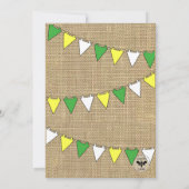 Invitation d'anniversaire du tracteur, tracteur ve (Dos)