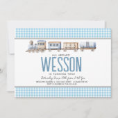 Invitation d'anniversaire du train (Devant)