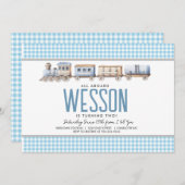 Invitation d'anniversaire du train (Devant / Derrière)