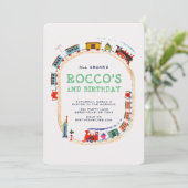 Invitation d'anniversaire du train (Debout devant)