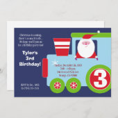 Invitation d'anniversaire du TRAIN 5x7 de PÈRE (Devant / Derrière)