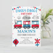 Invitation d'anniversaire du train, Invitation du  (Debout devant)