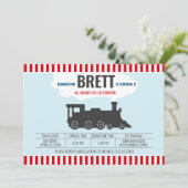 Invitation d'anniversaire du train Locomotive Choo (Debout devant)