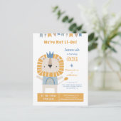 Invitation d'anniversaire d'un an de lion garçon (Debout devant)