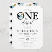 Invitation d'anniversaire d'un astronaute (Devant / Derrière)