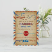 Invitation d'anniversaire d'un avion Vintage en pa (Debout devant)