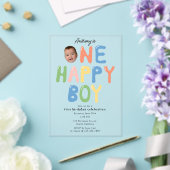 Invitation d'anniversaire d'un garçon heureux 1er (Insitu (Mariage))