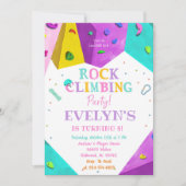 Invitation d'anniversaire d'une Escalade de rock p (Devant)
