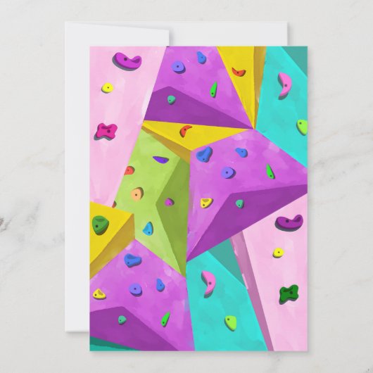 Invitation d'anniversaire d'une Escalade de rock p (Dos)