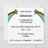 Invitation d'anniversaire d'une étoile de tir pers (Dos)