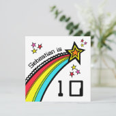 Invitation d'anniversaire d'une étoile de tir pers (Debout devant)