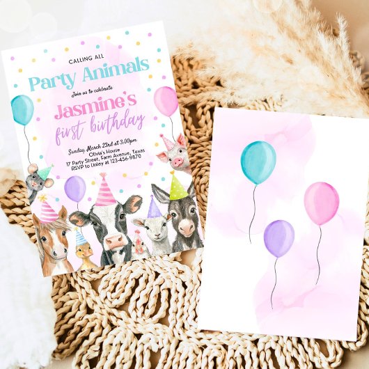 Invitation d'anniversaire d'une fille de ferme mod