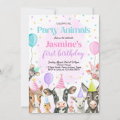 Invitation d'anniversaire d'une fille de ferme mod (Devant)