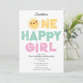 Invitation d'anniversaire d'une fille heureuse 1er (Debout devant)