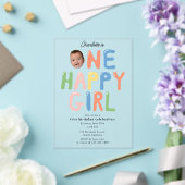 Invitation d'anniversaire d'une fille heureuse 1er (Insitu (Mariage))