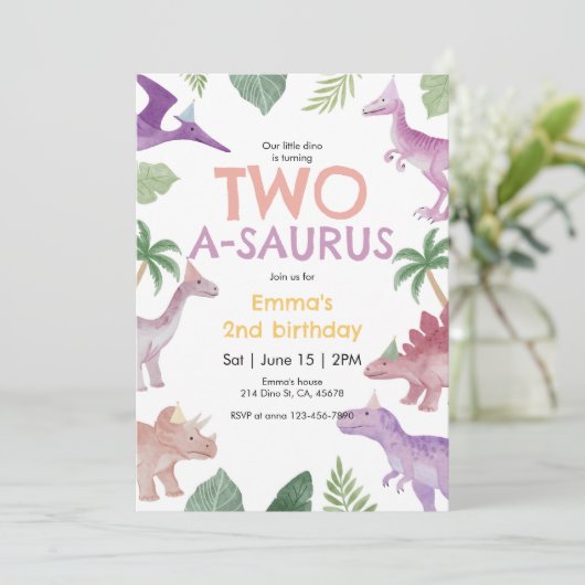 Invitation d'anniversaire d'une fille pour son pre (Debout devant)