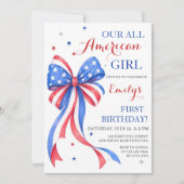 Invitation d'anniversaire d'une fille tout à fait (Devant)