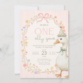 Invitation d'anniversaire d'une oie idiote (Devant)